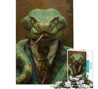 Puzzle per adulti da 1000 pezzi con serpente maschile ideale per stimolare la mente e per un gioco antistress adatto a donne dai 14 anni in su (50x75cm)