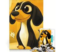 Puzzle per adulti da 1000 pezzi con simpatico cane dei cartoni animati, antistress, per analisi e logica, collezione d'artista, belle arti 38x26cm