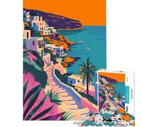 Puzzle per adulti da 1000 pezzi con soggetto artistico minimalista greco gioco educativo e stimolante per tutta la famiglia ideale come regalo (dimensioni 38x26cm)