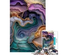 Puzzle per adulti da 1000 pezzi con soggetto astratto e pietre preziose Gioco pratico per adulti taglio di precisione compleanno e Natale (dimensioni 50x75cm)