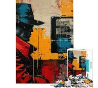 Puzzle per adulti da 1000 pezzi con soggetto astratto e spia Gioco rilassante antistress ideale come regalo per tutta la famiglia (dimensioni 38x26cm)