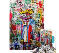 Puzzle per adulti da 1000 pezzi con soggetto astratto graffiti e uomo osservato Puzzle artistico per adulti antistress migliora la memoria ed è ideale come regalo (dimensioni 50x75cm)