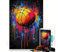 Puzzle per adulti da 1000 pezzi con soggetto basket e schizzi d'acqua,ritagli precisi,gioco stimolante per la mente,ideale per il relax e come regalo di Natale (38x52cm)