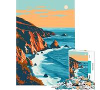 Puzzle per adulti da 1000 pezzi con soggetto Big Sur California gioco educativo e stimolante per tutta la famiglia ideale come regalo di compleanno (dimensioni 38x26cm)