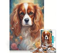 Puzzle per adulti da 1000 pezzi con soggetto cane, gioco pratico, ideale per passare il tempo durante le vacanze, con poster e foglio di curiosità abbinati 38x52cm