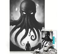 Puzzle per adulti da 1000 pezzi con soggetto Cthulhu e il Mito di Cthulhu, gioco rompicapo, difficile, compleanno e Natale 38x52cm
