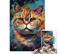 Puzzle per adulti da 1000 pezzi con soggetto esotico a pelo corto Attività divertenti da fare a casa migliora la memoria Gioco pratico per ragazzi dai 14 anni in su (38x26cm)