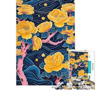 Puzzle per adulti da 1000 pezzi con soggetto floreale giapponese Gioco per famiglie ideale per trascorrere del tempo in casa compleanni e Natale (dimensioni 38x52cm)