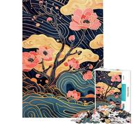 Puzzle per adulti da 1000 pezzi con soggetto floreale giapponese ideale per rilassarsi e passare il tempo in casa (dimensioni 50x75cm)