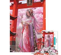 Puzzle per adulti da 1000 pezzi con soggetto Geisha ideale per adolescenti perfetto per passare il tempo durante le vacanze come regalo di compleanno o di Natale 38x52cm