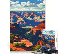 Puzzle per adulti da 1000 pezzi con soggetto Grand Canyon e natura,bordi netti,gioco per esercitare la mente,divertimento a ritmo lento,regalo di compleanno/hobby (38x52cm)
