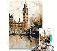 Puzzle per adulti da 1000 pezzi con soggetto Londra ideale per rilassarsi divertirsi a casa e rafforzare l'amore di coppia 38x26cm