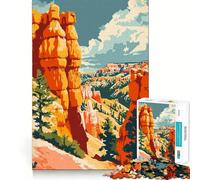 Puzzle per adulti da 1000 pezzi con soggetto naturalistico di Bryce Canyon,Utah Gioco di precisione,stimolante per la mente,ideale per il tempo libero e come regalo di compleanno (38x26cm)