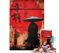 Puzzle per adulti da 1000 pezzi con soggetto Samurai combattenti e graffiti Puzzle antistress per adulti migliora la memoria ed è ideale come regalo (dimensioni 38x26cm)
