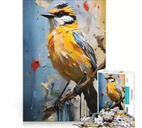 Puzzle per adulti da 1000 pezzi con soggetto uccelli, gioco divertente, antistress, con pezzi di forma casuale che si incastrano perfettamente 38x26cm