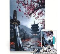 Puzzle per adulti da 1000 pezzi con spada samurai giapponese, gioco divertente, decorazione perfetta, con pezzi di forma casuale completamente ad incastro 50x75cm