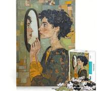 Puzzle per adulti da 1000 pezzi con specchio autoritratto gioco pratico rilassante e stimolante per la mente regalo di compleanno regalo di viaggio 50x75cm