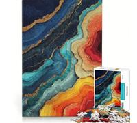 Puzzle per adulti da 1000 pezzi con stampa artistica astratta di geode e natura, giochi per famiglie, analisi e logica, regalo per amici e familiari 38x52cm