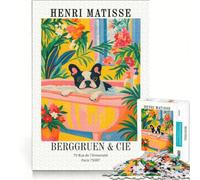 Puzzle per adulti da 1000 pezzi con stampa artistica "Cane nella vasca da bagno" di Henri Matisse decorazione da parete stimolante da completare ideale come regalo per tutta la famiglia 38x52cm