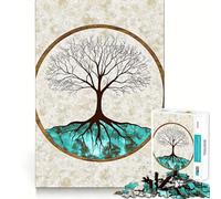 Puzzle per adulti da 1000 pezzi con stampa artistica dell'Albero della Vita, incastro preciso, gioco di logica, divertimento assicurato, regalo di compleanno (50x75cm)