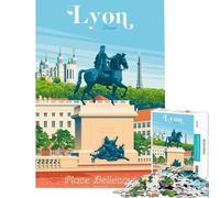 Puzzle per adulti da 1000 pezzi con stampa di Lione Francia ideale per viaggi giochi rilassanti stimolanti per la mente e l'intelligenza giocattoli che creano dipendenza un'ottima idea regalo
