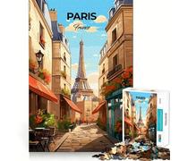 Puzzle per adulti da 1000 pezzi con stampa di Parigi,Francia,ideale per viaggi,un divertente gioco di incastro e una sfida mentale Regalo perfetto per il compleanno (38x52cm)