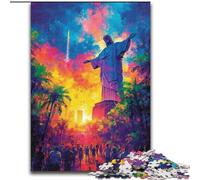 Puzzle per adulti da 1000 pezzi con statue cristiane colorate. Puzzle per adulti da 1000 pezzi, perfetto come regalo di Natale e Capodanno, regalo per le feste (dimensioni 50x75cm).