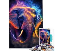 Puzzle per adulti da 1000 pezzi con stella ed elefante difficile e stimolante regalo per donne giocattolo antistress per età 14+ (50x75cm)