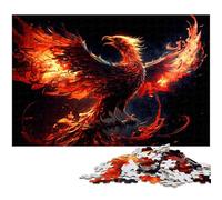 Puzzle per adulti da 1000 pezzi con taglio di precisione raffigurante una fenice colorata ideale come regalo per tutta la famiglia (dimensioni 38x26 cm)