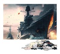 Puzzle per adulti da 1000 pezzi con taglio di precisione raffigurante una nave da guerra a vela ideale come regalo per tutta la famiglia (dimensioni 75x50 cm)