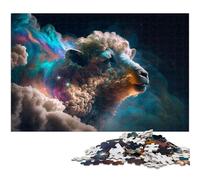 Puzzle per adulti da 1000 pezzi con taglio di precisione raffigurante una pecora ideale come regalo per tutta la famiglia (dimensioni 38x26 cm)