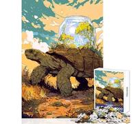 Puzzle per adulti da 1000 pezzi con tartaruga e barattolo ecosistema gioco pratico ideale per le vacanze a casa per passare il tempo antistress collezione d'artista belle arti (38x26cm)