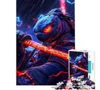 Puzzle per adulti da 1000 pezzi con tartaruga samurai guerriero e animale Puzzle divertente per adulti regalo per donne difficile e stimolante (dimensioni 50x75cm)