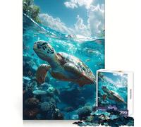 Puzzle per adulti da 1000 pezzi con tartaruga tropicale sottomarina, ideale per stimolare la memoria e creare ricordi preziosi Taglio di qualità Regalo di Natale (38x52cm)