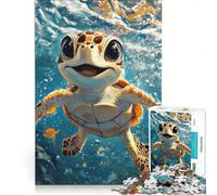 Puzzle per adulti da 1000 pezzi con tartarughe sottomarine giocattolo educativo ideale per passare il tempo durante le vacanze regalo per amici e familiari 50x75cm