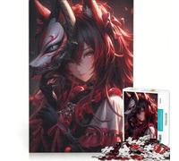 Puzzle per adulti da 1000 pezzi con tema anime samurai assassino, giocattolo educativo, ideale per passare il tempo durante le vacanze, regalo per amici e familiari 38x52cm