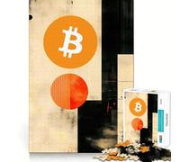 Puzzle per adulti da 1000 pezzi con tema Bitcoin,criptovalute,taglio preciso,divertente gioco per la mente,regalo,relax,divertimento,decorazione natalizia da parete (38x52cm)