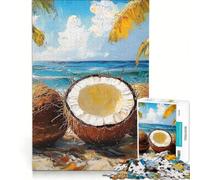 Puzzle per adulti da 1000 pezzi con tema cocco, natura e oceani, gioco pratico, impegnativo da completare, collezione d'artista, belle arti 38x26cm