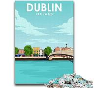 Puzzle per adulti da 1000 pezzi con tema "Dublino, Irlanda e viaggi", regalo di compleanno per ammazzare il tempo in casa, regali, arte murale per 14+ anni (50x75cm)