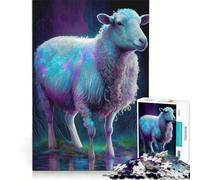Puzzle per adulti da 1000 pezzi con tema fattoria e pecore, dipinto ad olio, giochi rilassanti, attività per famiglie, collezione d'artista, belle arti 38x26cm