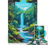 Puzzle per adulti da 1000 pezzi con tema foresta amazzonica, decorazione da parete, attività per tutta la famiglia, compleanno e Natale 38x52cm