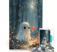 Puzzle per adulti da 1000 pezzi con tema foresta e fantasmi, decorazione da parete, divertimento per tutta la famiglia, ideale come regalo per tutta la famiglia 50x75cm