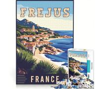 Puzzle per adulti da 1000 pezzi con tema "Frejus in Francia", gioco educativo, decorazione per la casa, per rafforzare l'amore tra le coppie 50x75cm