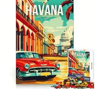 Puzzle per adulti da 1000 pezzi con tema L'Avana e Cuba,gioco di precisione e attività per stimolare la mente,gioco per il tempo libero,decorazione natalizia da parete (50x75cm)