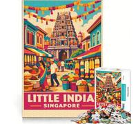 Puzzle per adulti da 1000 pezzi con tema Little India e Singapore, ideale per viaggi, giochi educativi, decorazioni per la casa e per rafforzare l'amore tra le coppie 38x52cm