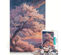 Puzzle per adulti da 1000 pezzi con tema natura e fiori di ciliegio gioco impossibile migliora la memoria con pezzi a incastro di forma casuale 38x26cm