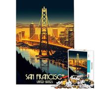 Puzzle per adulti da 1000 pezzi con tema San Francisco ideale per compleanni e Natale Gioco educativo di analisi e logica per ragazzi dai 14 anni in su (38x26cm)