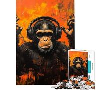 Puzzle per adulti da 1000 pezzi con tema scimmie e giochi ideale per adolescenti perfetto per passare il tempo durante le vacanze come regalo di compleanno o di Natale 38x26cm