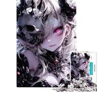 Puzzle per adulti da 1000 pezzi con teschi e la Signora della Morte gioco educativo e stimolante per tutta la famiglia ideale come idea regalo (dimensioni 50x75cm)