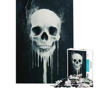 Puzzle per adulti da 1000 pezzi con teschio che si scioglie Attività divertenti da fare a casa attività per famiglie giochi rilassanti per maggiori di 14 anni Gioco di puzzle offerto 50x75cm